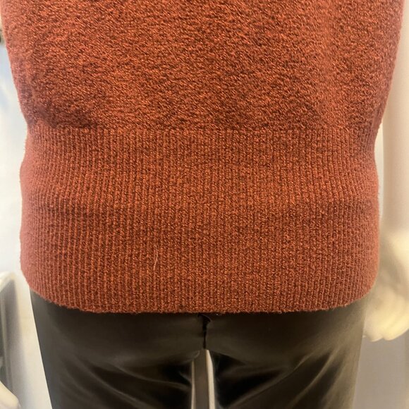 Yet again Knit Sweater Barbiecore High Neckline Shortsleeve Solid Color Slim Fit - Picture 3 of 5